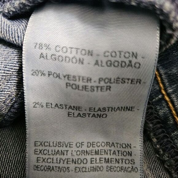 Levis Denizen Modern Pull On Cropped Jeans Womens Size 6 Wide Waistband Stretch - Picture 7 of 9